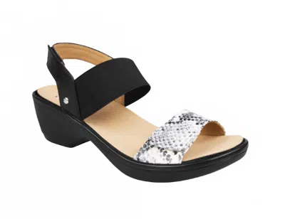 Revere Women's Valencia Sandal In Natural Snake In Multi