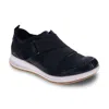 Revere Women's Virginia Adjustable Sneaker In Black Lizard In Black