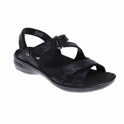 Revere Women's Zanzibar Sandal In Black Lizard