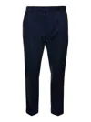Reveres 1949 Blue Tailored Trousers In Wool Blend Man In Blue