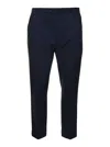 Reveres 1949 Pleated Cuffed Trousers In Dark Blue