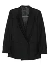 Reveres 1949 Double-breasted Jacket In Black