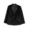 Reveres 1949 Velvet Suit Jacket In Black
