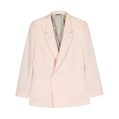 Reveres 1949 Double-breasted Peak-lapels Blazer In Pink
