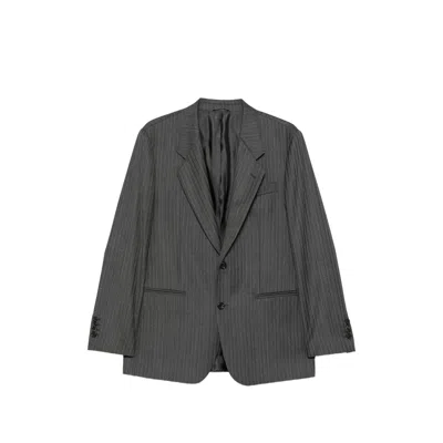 Reveres 1949 Pinstripe-pattern Notched-lapels Jacket In Yellow