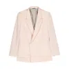 Reveres 1949 Double-breasted Peak-lapels Blazer In Pink