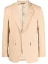 Reveres 1949 Long-sleeved Button-up Blazer In Nude