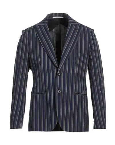 Reveres 1949 Man Blazer Black Size 36 Cotton, Lycra In Blue
