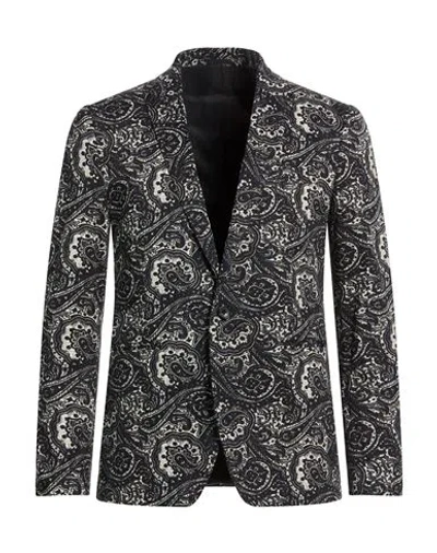 Reveres 1949 Man Blazer Black Size 40 Cotton, Elastane