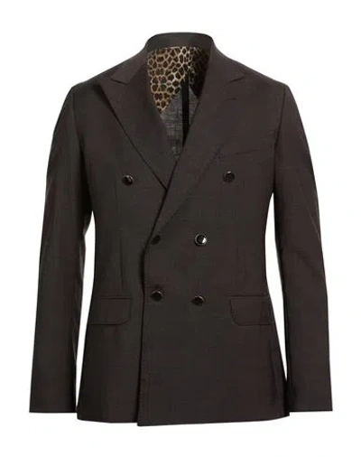 Reveres 1949 Man Blazer Chocolate Brown Size 42 Polyester, Virgin Wool, Elastane