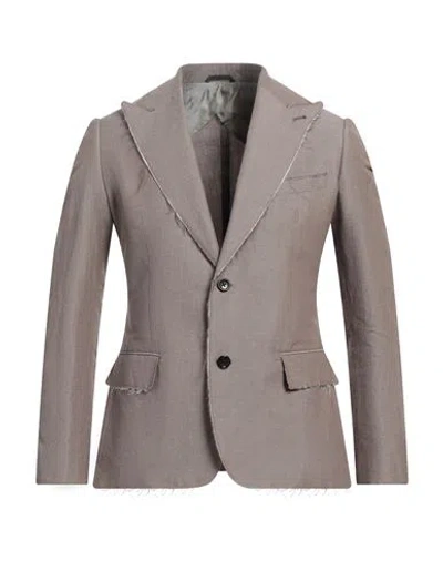 Reveres 1949 Man Blazer Khaki Size 40 Linen, Cotton In Beige
