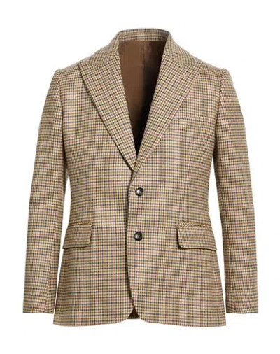 Reveres 1949 Man Blazer Military Green Size 42 Wool In Brown