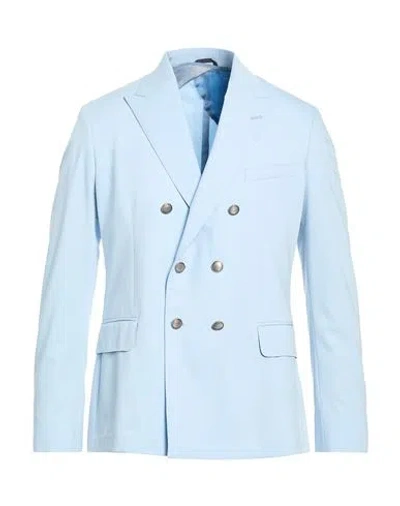 Reveres 1949 Man Blazer Sky Blue Size 40 Polyester, Viscose, Elastane
