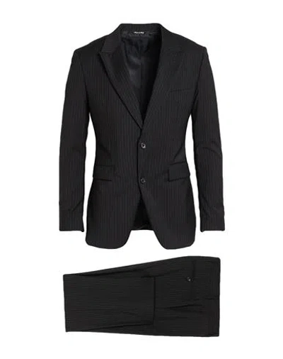 Reveres 1949 Man Suit Black Size 38 Virgin Wool