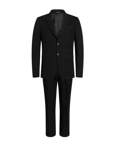Reveres 1949 Man Suit Black Size 38 Viscose, Polyamide