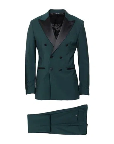 Reveres 1949 Man Suit Dark Green Size 42 Virgin Wool, Mohair Wool, Elastane