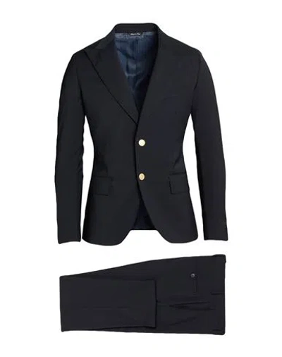 Reveres 1949 Man Suit Midnight Blue Size 40 Polyester, Virgin Wool, Elastane In Black