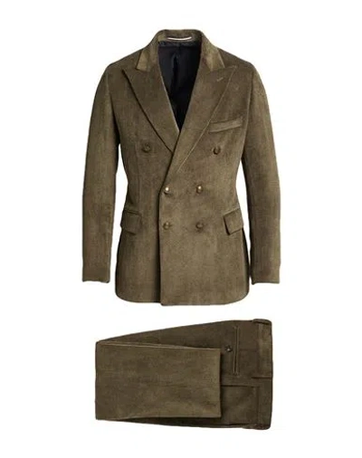 Reveres 1949 Man Suit Military Green Size 46 Polyester, Polyamide, Elastane