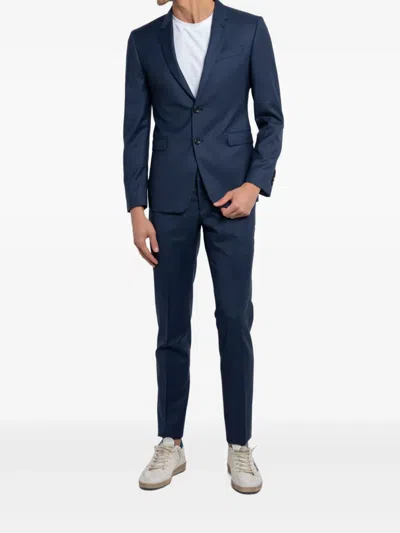 Reveres 1949 Notched-lapel Single-breasted Suit In Blue