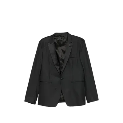Reveres 1949 Peak-lapel Pocket Blazer In Black