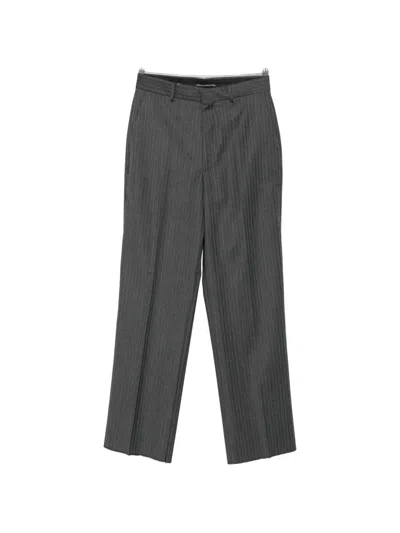 Reveres 1949 Pinstripe-pattern Straight-leg Trousers In Grey