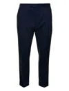 Reveres 1949 Pleated Cuffed Trousers In Blue