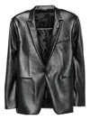 Reveres 1949 Single-breasted Leather Jacket In Black