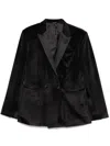 Reveres 1949 Velvet Blazer In 黑色