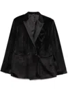 Reveres 1949 Velvet Blazer In Black