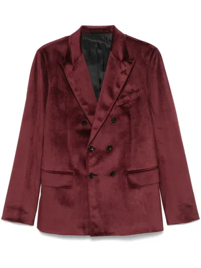 Reveres 1949 Velvet Blazer In Red