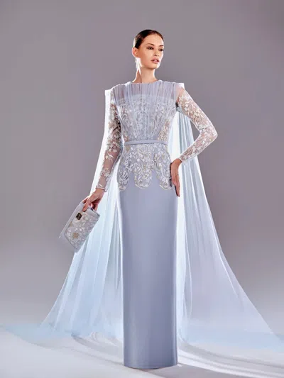 Reverie Couture Caped Embroidered Dress