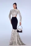 Reverie Couture Crepe And Sequin Gown In Ivory