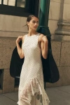 Reverie Visions Lace Frill Dress In Neutral