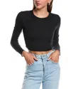 Reveriee Long Sleeve Knit Top In Black