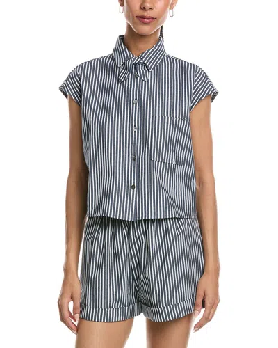 Reveriee Boxy Collared Shirt In Black