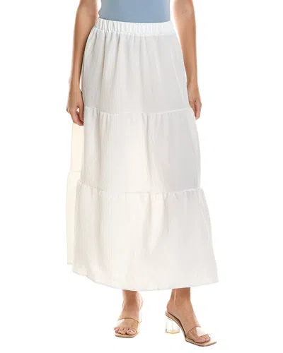 Reveriee Bubble Crepe Skirt In White