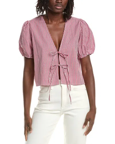 Reveriee Check Blouse In Pink