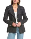 Reveriee Denim Blazer In Gray