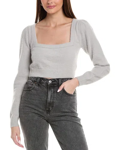 Reveriee Fuzzy Top In Grey