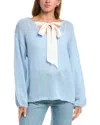 Reveriee Halter Strap Sweater In Blue