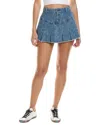 Reveriee Jacquard Denim Mini Skirt In Blue