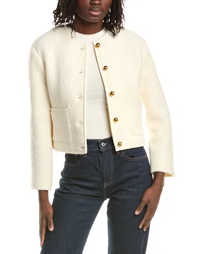 Reveriee Joe Wool-blend Cropped Jacket In Neutral