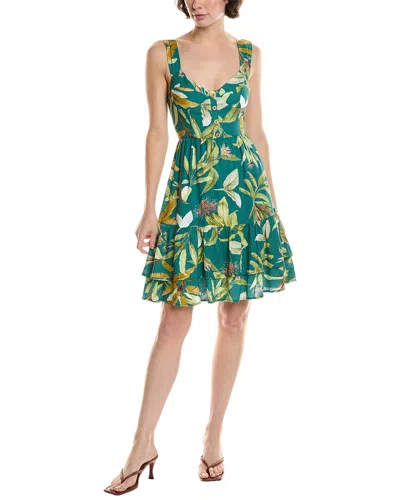 REVERIEE LINEN-BLEND MINI DRESS