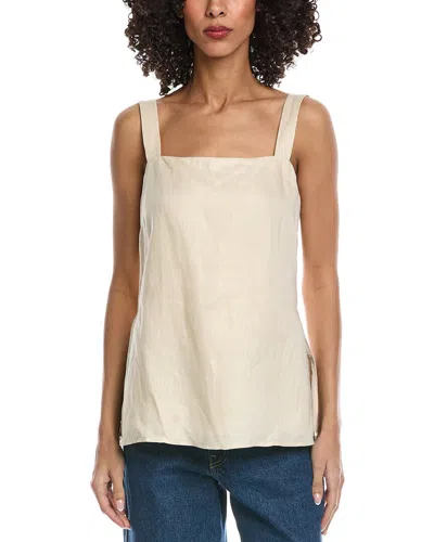 Reveriee Linen Top In Transparent