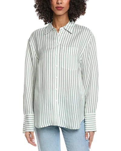 Reveriee Linen-blend Tisbury Button Shirt In White