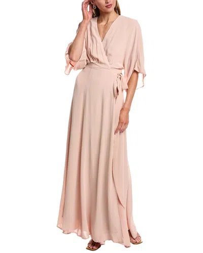 Reveriee Long Sleeve Maxi Dress In Pink