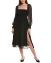 Shop Reveriee Midi Dress In Black