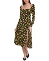 Reveriee Midi Dress In Black
