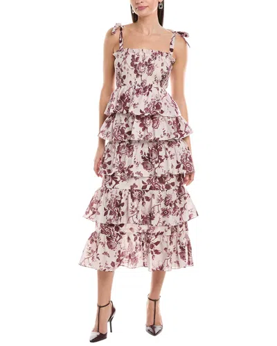 Reveriee Midi Dress In Brown