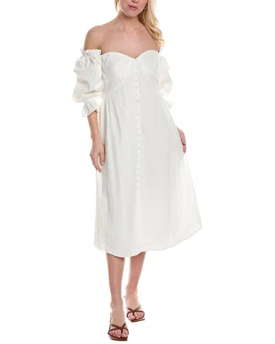 Reveriee Midi Dress In White